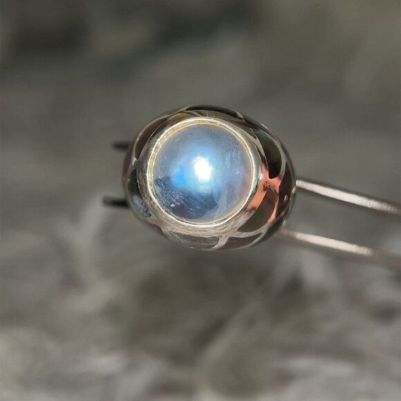 Large Blue Pearl Abalone Sterling Silver 925 Ring - Picture 3 of 10